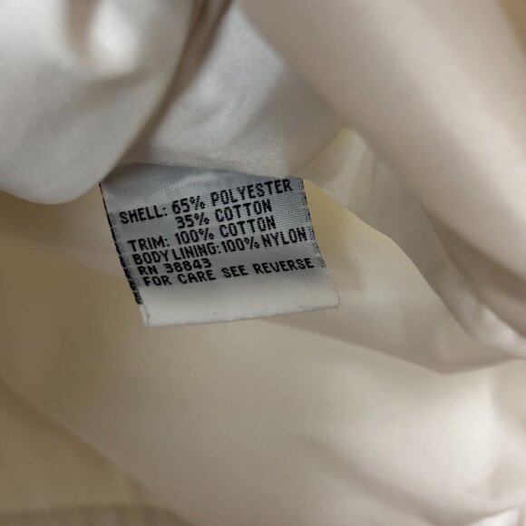 Vintage IZZI Jacket Womens S White Plaid Collar 90s Windbreaker Zip Drawstring - Picture 10 of 11